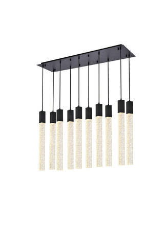 Weston 10 lights pendant in black