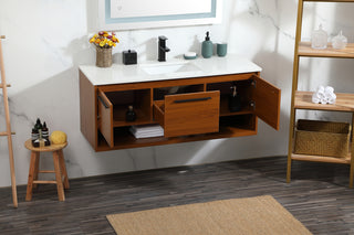 48 inch Single bathroom vanity in teak