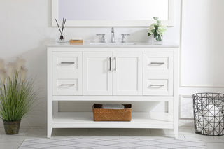 48 inch Single Bathroom Vanity in White