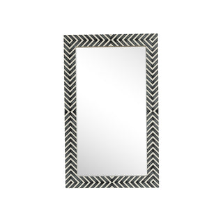 Rectangular mirror 36x22 inch in chevron