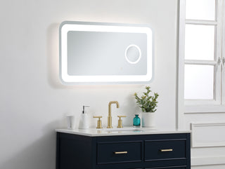 Lux 20in x 36in Hardwired LED mirror with magnifier and color changing temperature 3000K/4200K/6000K