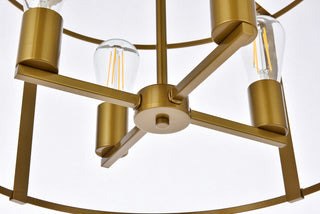 Agnys 4 lights pendant in brass