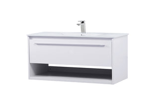 40 inch  Single Bathroom Floating Vanity in White