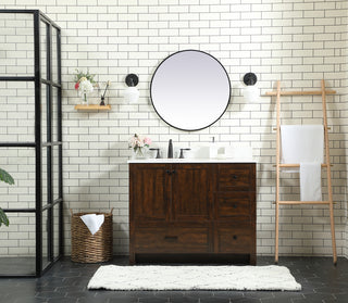 42 inch Single bathroom vanity in expresso with backsplash