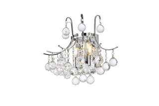 Toureg 3 light Chrome Wall Sconce Clear Royal Cut Crystal