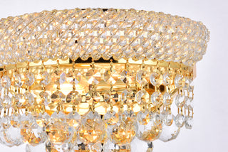 Primo 2 light Gold Wall Sconce Clear Royal Cut Crystal