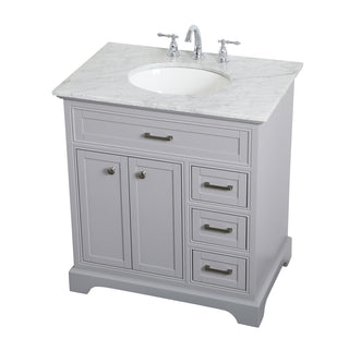 32 inch Single bathroom vanity in grey