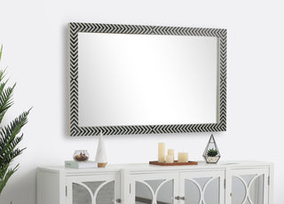 Rectangular mirror 60x36 inch in chevron