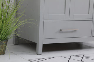 36 inch Single Bathroom Vanity in Gray with Backsplash