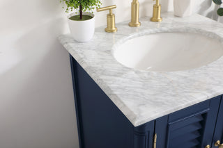 24 inch Single bathroom vanity in blue