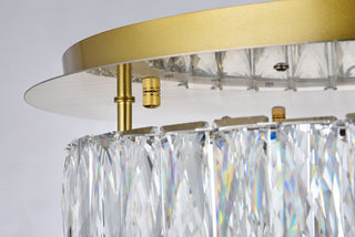 Monroe LED light gold Flush mount Clear Royal Cut Crystal