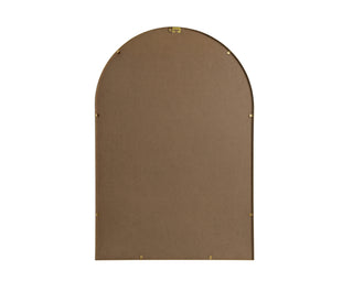 Metal Frame Arch Mirror 27x40 Inch in Brass