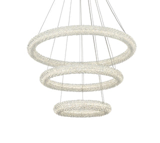 Bowen 32 inch Adjustable LED Chandelier in Satin Gold