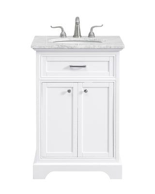 24 In. Single Bathroom Vanity Set In White