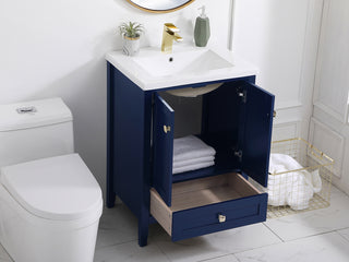 24 inch bathroom vanity in Blue