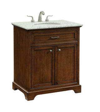 30 In. Single Bathroom Vanity Set In Teak