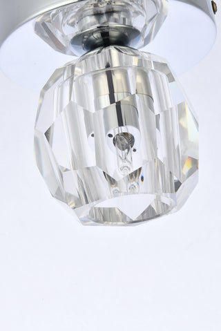 Eren 1 light chrome flush mount