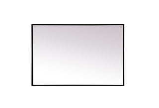 Metal Frame Rectangle Mirror 24x36 Inch in Black