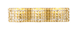 Ollie 3 light Brass and Clear Crystals wall sconce