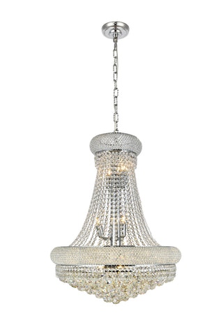 Primo 14 light Chrome Chandelier Clear Royal Cut Crystal