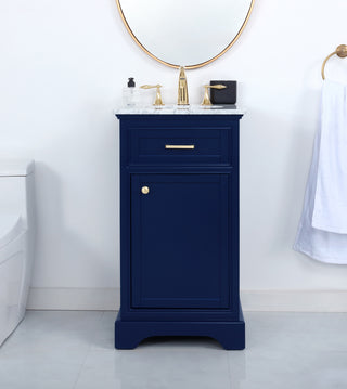 19 inch Single bathroom vanity in Blue