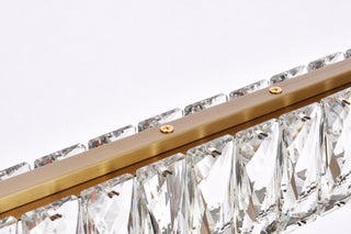 Monroe 38 inch LED linear pendant in gold