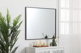 Metal frame rectangle mirror 30 inch in Black