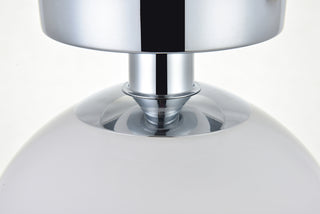 Baxter 1 Light Chrome Flush Mount With Frosted White Glass