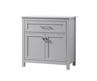 30 Inch Wide Bathroom Storage Freestanding Cabinet In Grey