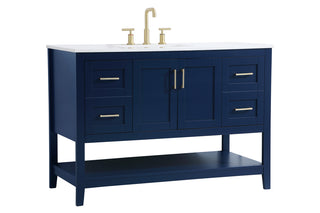 48 inch Single Bathroom Vanity in Blue