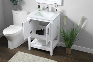 24 Inch SIngle Bathroom Vanity In White