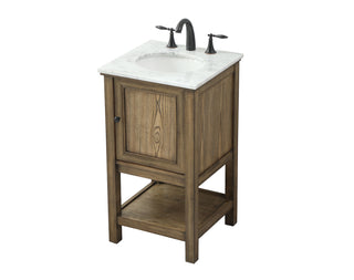 19 inch Single bathroom vanity in driftwood