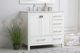 36 inch Single Bathroom Vanity in White