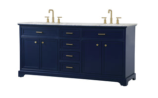 72 inch double bathroom vanity in blue