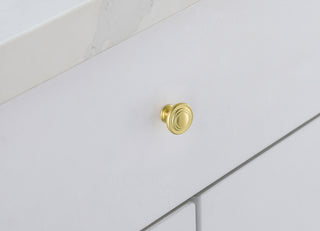 Minu 1.3" Diameter Brushed Gold Mushroom Knob Multipack (Set of 10)