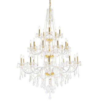 Verona 25 light Gold Chandelier Clear Royal Cut Crystal