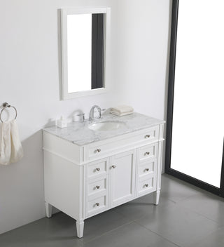 42 inch Single bathroom vanity in white