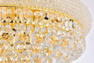 Primo 12 light Gold Flush Mount Clear Royal Cut Crystal