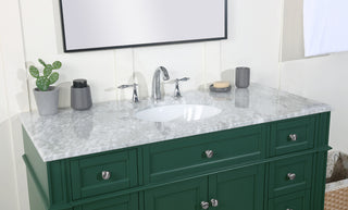 48 inch Single bathroom vanity in green