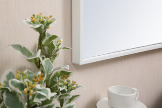 Metal frame rectangle mirror 18x28 inch in white