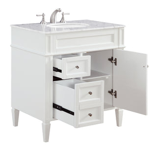 32 In. Single Bathroom Vanity Set In White