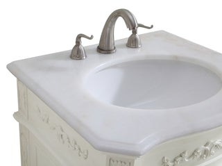 24 In. Single Bathroom Vanity Set In Antique White