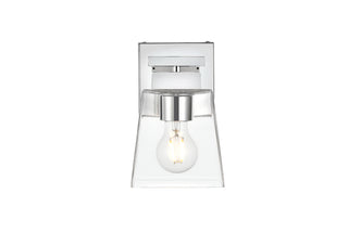 Merrick 1 light Chrome and Clear Bath Sconce