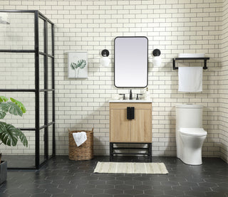 24 inch Single bathroom vanity in mango wood