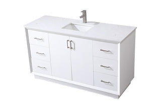 60 Inch SIngle Bathroom Vanity In White