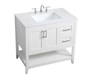 36 inch Single Bathroom Vanity in White