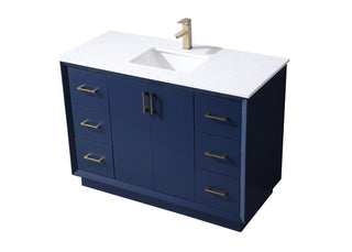 48 Inch SIngle Bathroom Vanity In Blue