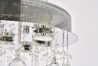 Galaxy 7 light Chrome Pendant Clear Royal Cut Crystal