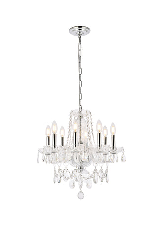 Princeton 8 light Chrome Chandelier Clear Royal Cut Crystal