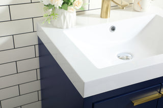 24 inch Single bathroom vanity in Blue